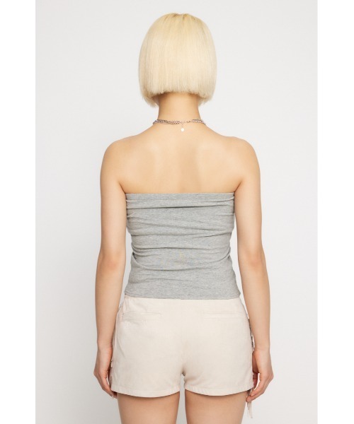 LAGUA GEM(ラグアジェム)の「STUDS カップベアトップ(チューブトップ・レディース・杢グレー/ブラック/ホワイト・FREE)」の5枚目の写真