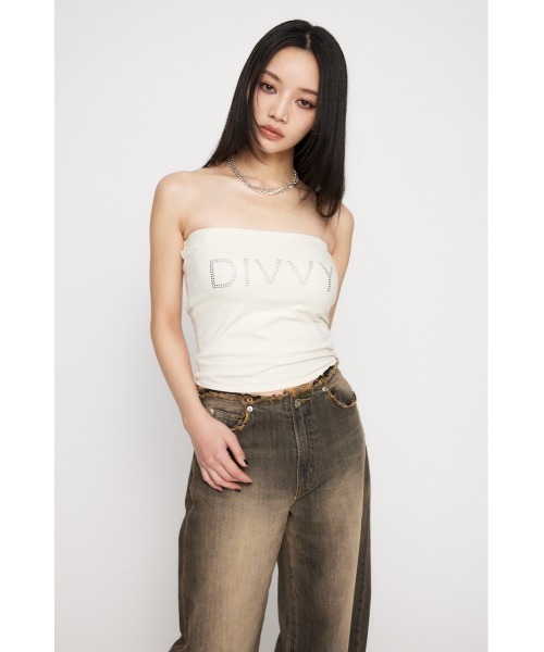 LAGUA GEM(ラグアジェム)の「STUDS カップベアトップ(チューブトップ・レディース・杢グレー/ブラック/ホワイト・FREE)」の8枚目の写真