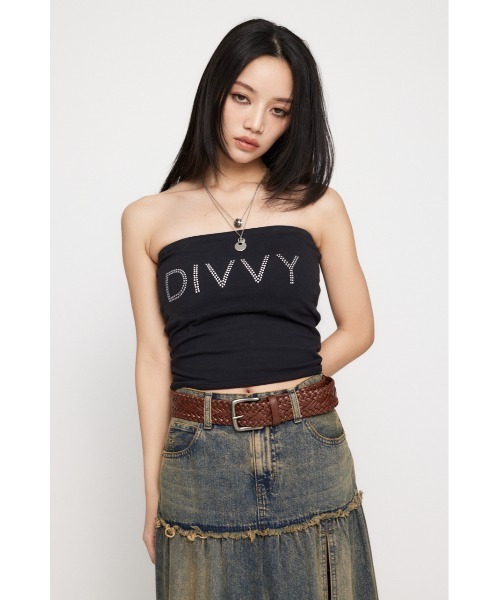 LAGUA GEM(ラグアジェム)の「STUDS カップベアトップ(チューブトップ・レディース・杢グレー/ブラック/ホワイト・FREE)」の12枚目の写真