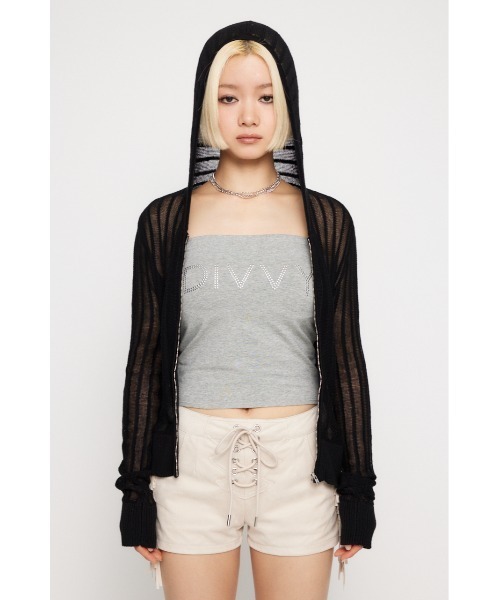 LAGUA GEM(ラグアジェム)の「STUDS カップベアトップ(チューブトップ・レディース・杢グレー/ブラック/ホワイト・FREE)」の15枚目の写真