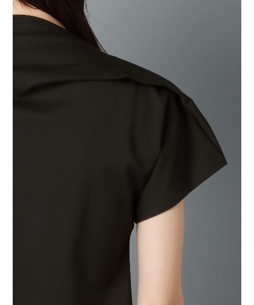CIS.(シス)の「CIS. ピンチドネックTシャツ ウォッシャブル 無地(Tシャツ/カットソー・レディース・ホワイト系/グリーン系/ブラック系・36(7号)/38(9号))」の11枚目の写真