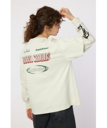 VintageフェイクレイヤードロングスリーブTシャツ