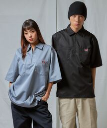 BEN DAVIS | 【BEN DAVIS（ベンデイビス）】1/2 ZIP S/S SHIRT / シャツ レギュラー ワンポイント シンプル ハーフジップ(シャツ/ブラウス)