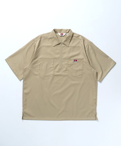 BEN DAVIS（ベンデイビス）】1/2 ZIP S/S SHIRT / シャツ