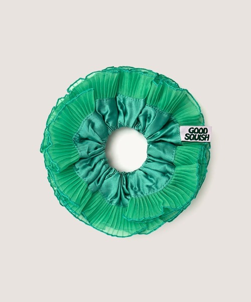 GOOD SQUISH（グッドスクイッシュ）の「【GOOD SQUISH】BABY BEA-UTIFUL シルクフリルシュシュ ギフト プレゼント（シュシュ・レディース・ブラック/ピンク/ターコイズブルー/ブルー/アイボリー・FREE）」の10枚目の写真