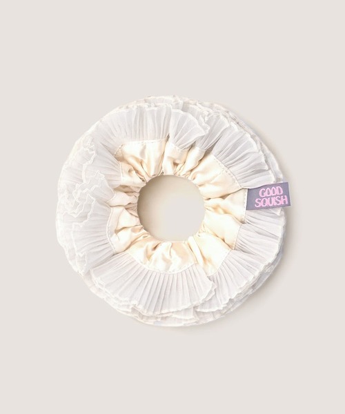 GOOD SQUISH BEA-UTIFUL シルクフリルシュシュ　アイボリー セール】【GOOD SQUISH】BABY BEA-UTIFUL シルクフリルシュシュ ギフト