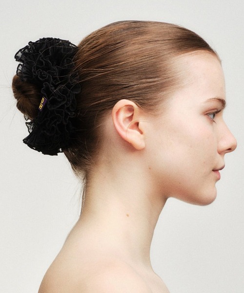 good squish ブラウン フリルデザイン ヘアシュシュ good squish ブラウン フリルデザイン ヘアシュシュ GOOD SQUISH