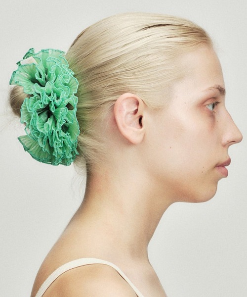 GOOD SQUISH（グッドスクイッシュ）の「【GOOD SQUISH】BABY BEA-UTIFUL シルクフリルシュシュ ギフト プレゼント（シュシュ・レディース・ブラック/ピンク/ターコイズブルー/ブルー/アイボリー・FREE）」の17枚目の写真