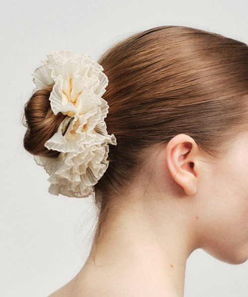 GOOD SQUISH（グッドスクイッシュ）の「【GOOD SQUISH】BABY BEA-UTIFUL シルクフリルシュシュ ギフト プレゼント（シュシュ・レディース・ブラック/ピンク/ターコイズブルー/ブルー/アイボリー・FREE）」の14枚目の写真