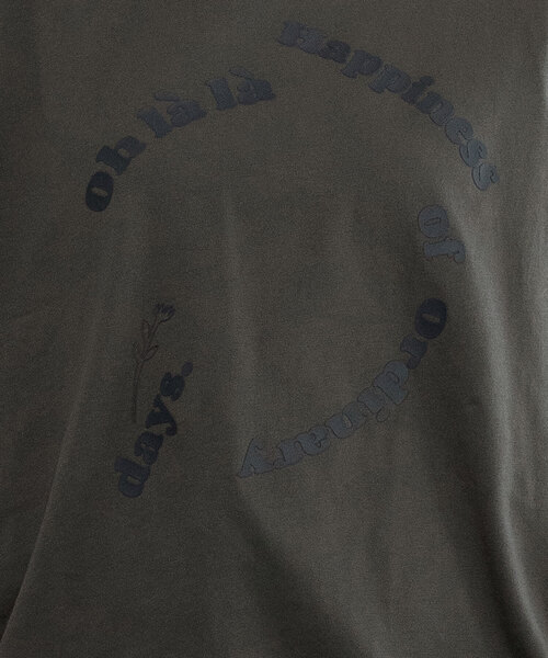 POU DOU DOU(プードゥドゥ)の「厚盛りプリントサークルロゴTシャツ(Tシャツ/カットソー・レディース・ダークグレー/アイボリー/グリーン・M)」の18枚目の写真