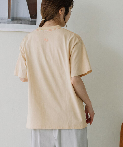 POU DOU DOU(プードゥドゥ)の「厚盛りプリントサークルロゴTシャツ(Tシャツ/カットソー・レディース・ダークグレー/アイボリー/グリーン・M)」の22枚目の写真