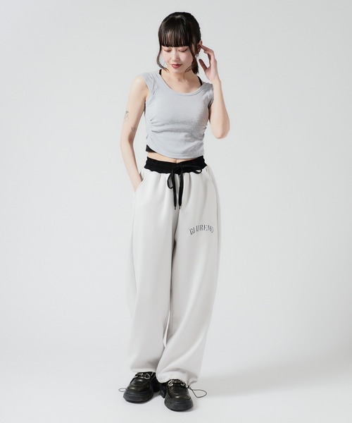 Chick(チック)の「フェイクレイヤード キャミソール(Tシャツ/カットソー・レディース・グレー/ブラック/レッド/ホワイト・FREE)」の17枚目の写真