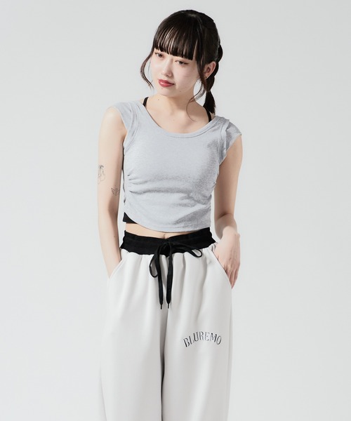 Chick(チック)の「フェイクレイヤード キャミソール(Tシャツ/カットソー・レディース・グレー/ブラック/レッド/ホワイト・FREE)」の20枚目の写真