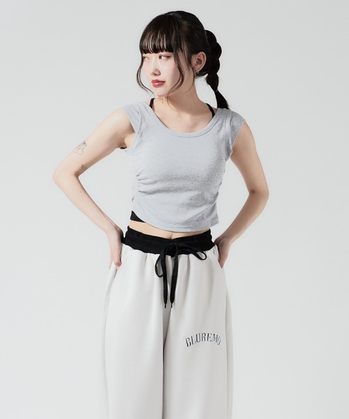 Chick(チック)の「フェイクレイヤード キャミソール(Tシャツ/カットソー・レディース・グレー/ブラック/レッド/ホワイト・FREE)」の19枚目の写真