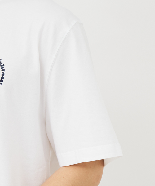 Tシャツ・カットソー PYRENEX SS25 White stretch cotton t-shirt (HUX011C 1000) PYRENEX TOP (HUX011C 1000) (PYRENEX/Tシャツ・カットソー