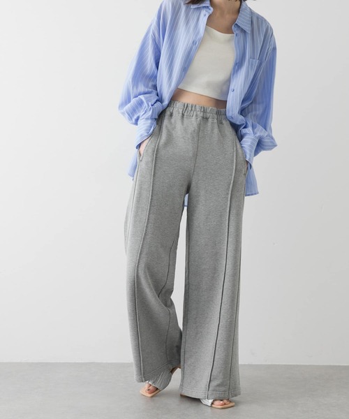 SENSE OF PLACE by URBAN RESEARCH（センスオブプレイスバイアーバンリサーチ）の「ピグメントスウェットパンツ（その他パンツ・レディース・グレー/ベージュ/チャコールグレー・ONE）」の4枚目の写真