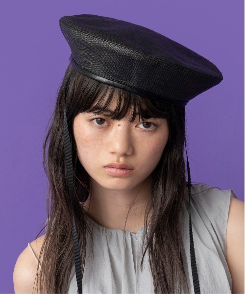 Casselini（キャセリーニ）の「Casselini(キャセリーニ)サマーベレー（ハンチング/ベレー帽・レディース・ブラック/ブラウン・FREE）」の2枚目の写真
