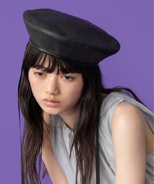 Casselini（キャセリーニ）の「Casselini(キャセリーニ)サマーベレー（ハンチング/ベレー帽・レディース・ブラック/ブラウン・FREE）」の18枚目の写真