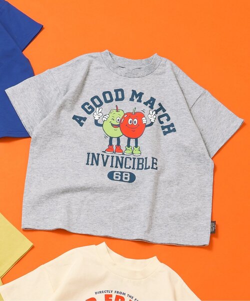 BREEZE(ブリーズ)の「【WEB限定/ジュニア対応】いろいろカレッジ半袖Tシャツ(Tシャツ/カットソー・キッズ・ブルー/グレー/アイボリー/サックスブルー/ミント/オレンジ/パープル/イエロー/ピンク/レインボー/ライム/レッド・90/100/110/120/130/140/150)」の3枚目の写真