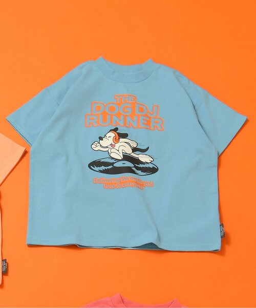 BREEZE(ブリーズ)の「【WEB限定/ジュニア対応】いろいろカレッジ半袖Tシャツ(Tシャツ/カットソー・キッズ・ブルー/グレー/アイボリー/サックスブルー/ミント/オレンジ/パープル/イエロー/ピンク/レインボー/ライム/レッド・90/100/110/120/130/140/150)」の6枚目の写真