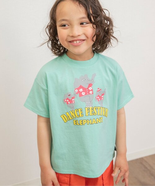 BREEZE(ブリーズ)の「【WEB限定/ジュニア対応】いろいろカレッジ半袖Tシャツ(Tシャツ/カットソー・キッズ・ブルー/グレー/アイボリー/サックスブルー/ミント/オレンジ/パープル/イエロー/ピンク/レインボー/ライム/レッド・90/100/110/120/130/140/150)」の5枚目の写真