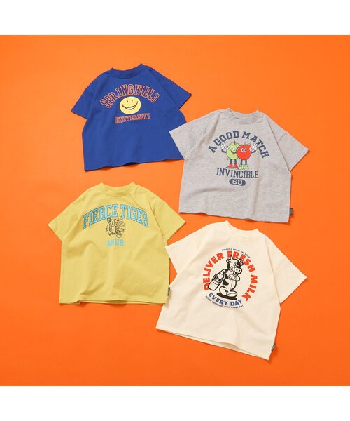 BREEZE(ブリーズ)の「【WEB限定/ジュニア対応】いろいろカレッジ半袖Tシャツ(Tシャツ/カットソー・キッズ・ブルー/グレー/アイボリー/サックスブルー/ミント/オレンジ/パープル/イエロー/ピンク/レインボー/ライム/レッド・90/100/110/120/130/140/150)」の15枚目の写真