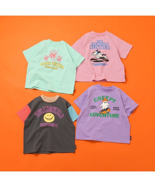 BREEZE(ブリーズ)の「【WEB限定/ジュニア対応】いろいろカレッジ半袖Tシャツ(Tシャツ/カットソー・キッズ・ブルー/グレー/アイボリー/サックスブルー/ミント/オレンジ/パープル/イエロー/ピンク/レインボー/ライム/レッド・90/100/110/120/130/140/150)」の16枚目の写真