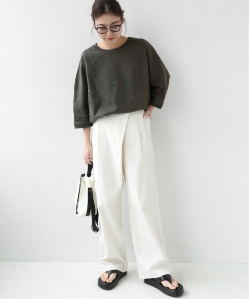 JOURNAL STANDARD relume(ジャーナルスタンダード レリューム)の「《追加》度甘裏毛ドルマンプルオーバー(Tシャツ/カットソー・レディース・チャコールグレー/ホワイト/グレー・FREE)」の4枚目の写真