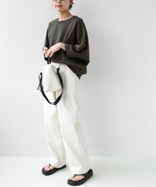 JOURNAL STANDARD relume(ジャーナルスタンダード レリューム)の「《追加》度甘裏毛ドルマンプルオーバー(Tシャツ/カットソー・レディース・チャコールグレー/ホワイト/グレー・FREE)」の6枚目の写真