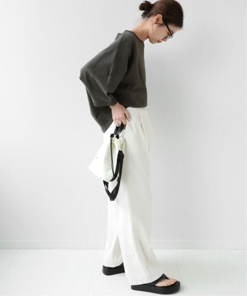 JOURNAL STANDARD relume(ジャーナルスタンダード レリューム)の「《追加》度甘裏毛ドルマンプルオーバー(Tシャツ/カットソー・レディース・チャコールグレー/ホワイト/グレー・FREE)」の7枚目の写真