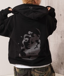 【Laufer】アブストラクト フェイス ジップパーカー / Abstract Face ZIP Hoodie