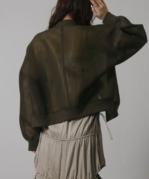 Social GIRL（ソーシャルガール）の「ダンボールシアーMA-1ブルゾン（MA-1・レディース・ホワイト/ブラック/カーキ/モカ・M）」の21枚目の写真