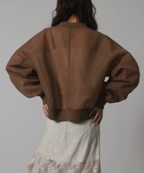 Social GIRL（ソーシャルガール）の「ダンボールシアーMA-1ブルゾン（MA-1・レディース・ホワイト/ブラック/カーキ/モカ・M）」の17枚目の写真