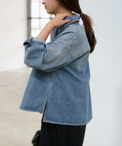 ≪WEB限定追加≫デニムプルオーバーシャツ（シャツ/ブラウス