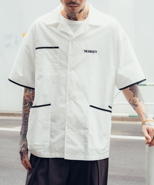 Subciety（サブサエティ）の「Barber shirt（シャツ/ブラウス・メンズ・ホワイト/ブラック・MEDIUM/SMALL/X-LARGE/LARGE）」の18枚目の写真