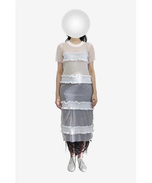 LOVE POMME POMME(ラブポムポム)の「Smocking Tulle Dress(ワンピース・レディース・ホワイト・FREE)」の11枚目の写真