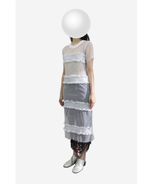 LOVE POMME POMME(ラブポムポム)の「Smocking Tulle Dress(ワンピース・レディース・ホワイト・FREE)」の13枚目の写真