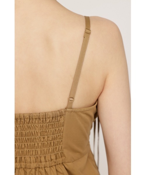 SLY（スライ）の「DRAWSTRING CAMI TOPS ドローストリング キャミ トップス 夏服（キャミソール・レディース・ベージュ/ブラック・FREE）」の17枚目の写真