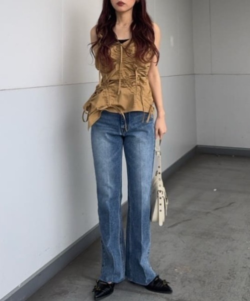 キャミソール DRAWSTRING CAMI TOPS ドローストリング キャミ トップス 夏服 SLY キャミソール DRAWSTRING CAMI TOPS ドローストリング