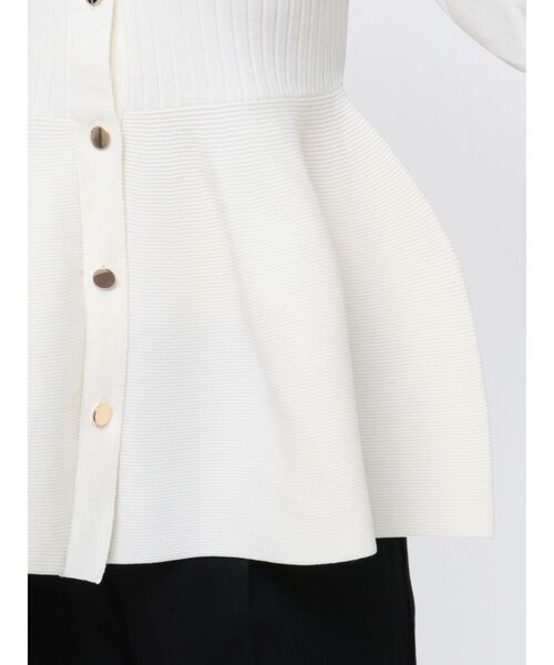 TONAL（トーナル）の「ペプラムリブニットカーディガン（カーディガン/ボレロ・レディース・ブルー/グレー/オフホワイト・MEDIUM）」の18枚目の写真