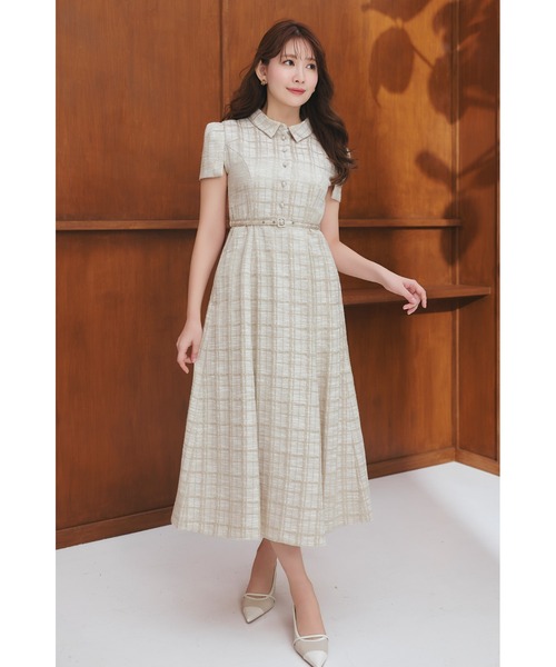 Her lip to(ハーリップトゥー)の「Annecy Belted Dress(ワンピース・レディース・ピンク系/サックスブルー/ベージュ/ネイビー・S/M)」の20枚目の写真