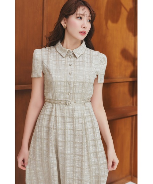 Her lip to(ハーリップトゥー)の「Annecy Belted Dress(ワンピース・レディース・ピンク系/サックスブルー/ベージュ/ネイビー・S/M)」の21枚目の写真