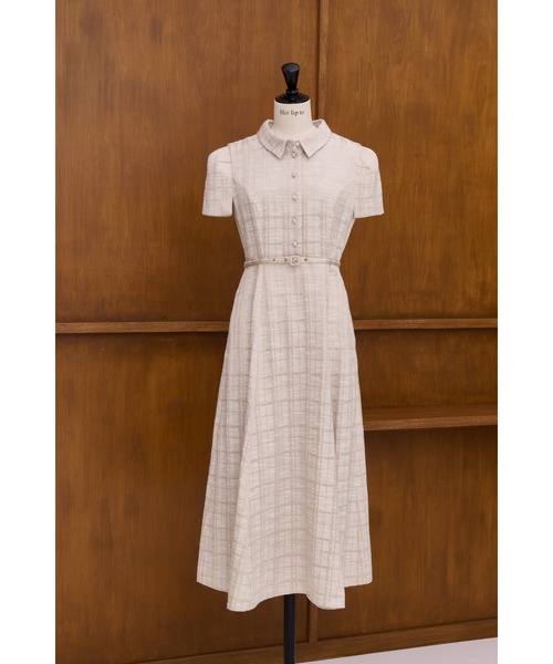 Her lip to(ハーリップトゥー)の「Annecy Belted Dress(ワンピース・レディース・ピンク系/サックスブルー/ベージュ/ネイビー・S/M)」の22枚目の写真