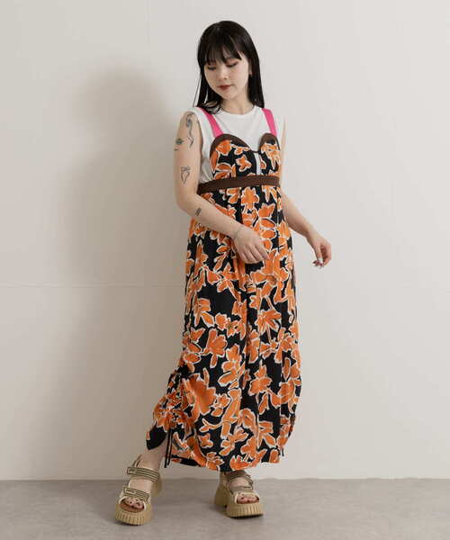 THE GOODLAND MARKET(ザグッドランドマーケット)の「cwtch DRAWSTRING FLOWER DRESS(ワンピース・レディース・イエロー/ブラック・FREE)」の9枚目の写真