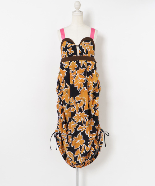 THE GOODLAND MARKET(ザグッドランドマーケット)の「cwtch DRAWSTRING FLOWER DRESS(ワンピース・レディース・イエロー/ブラック・FREE)」の20枚目の写真