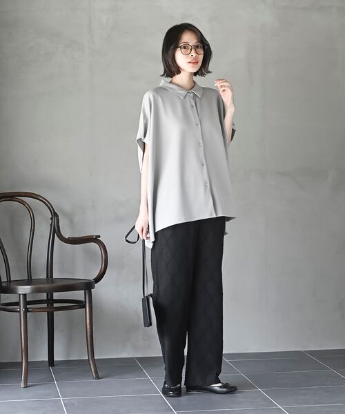rps（アールピーエス）の「ペアスキンワイドブラウス（シャツ/ブラウス・レディース・チャコールグレー/ライトグレー/ブラック・フリー）」の19枚目の写真