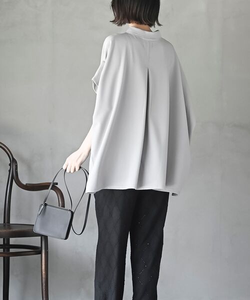 rps（アールピーエス）の「ペアスキンワイドブラウス（シャツ/ブラウス・レディース・チャコールグレー/ライトグレー/ブラック・フリー）」の21枚目の写真