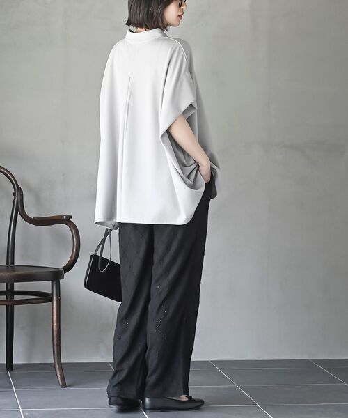 rps（アールピーエス）の「ペアスキンワイドブラウス（シャツ/ブラウス・レディース・チャコールグレー/ライトグレー/ブラック・フリー）」の22枚目の写真