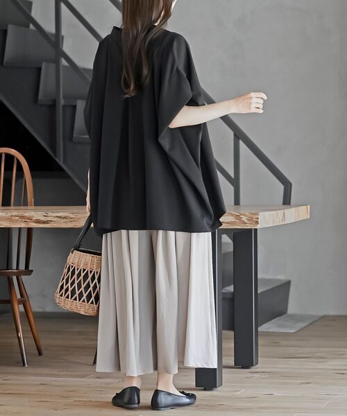 rps（アールピーエス）の「ペアスキンワイドブラウス（シャツ/ブラウス・レディース・チャコールグレー/ライトグレー/ブラック・フリー）」の12枚目の写真