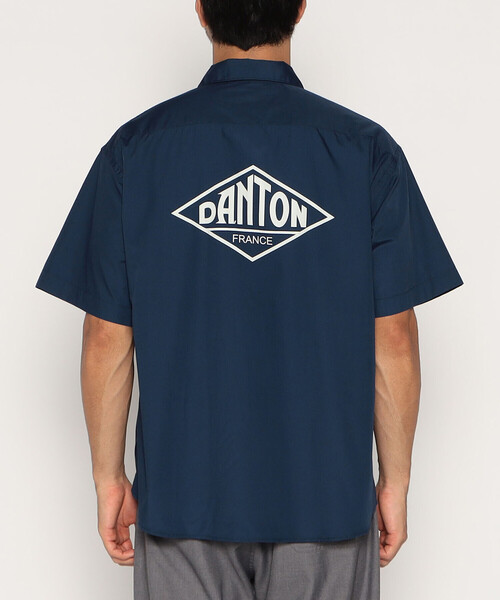 DANTON(ダントン)の「MEN'S BACK LOGO SHORT SLEEVE WORK SHIRT(シャツ/ブラウス・メンズ・ブラック/グレイッシュベージュ/ホワイト/ネイビー・40/42/38/44)」の4枚目の写真